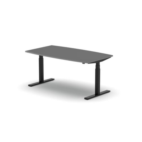 Nowy Styl Table de conférence hauteur réglable électriquement eModel 3.0, largeur x profondeur 1600 x 800 mm, panneau MS Slate
