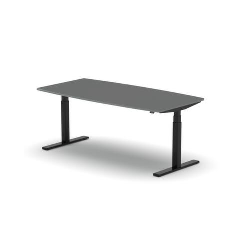 Nowy Styl Table de conférence hauteur réglable électriquement eModel 3.0, largeur x profondeur 1800 x 800 mm, panneau MS Slate