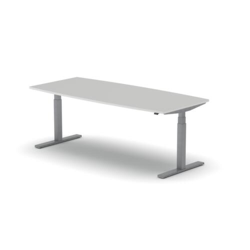 Nowy Styl Table de conférence hauteur réglable électriquement eModel 3.0, largeur x profondeur 2000 x 800 mm, panneau MB White Grey