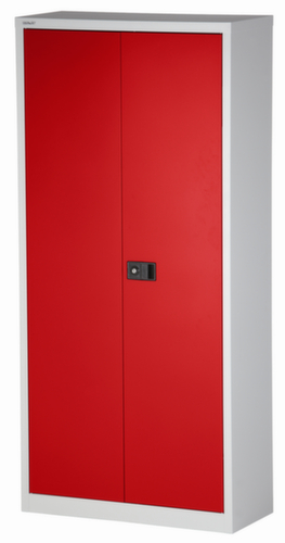 Bisley Armoire de classement Universal, 5 hauteurs des classeurs, gris clair/rouge cardinal
