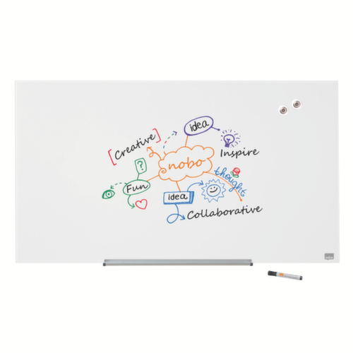 nobo Tableau en verre Impression Pro, hauteur x largeur 559 x 933 mm