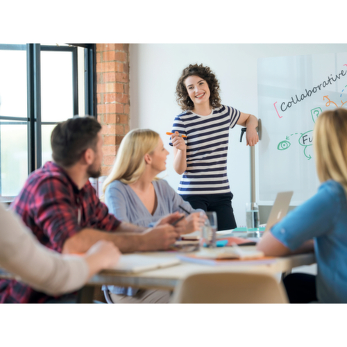 nobo Tableau blanc mobile, hauteur x largeur 1360 x 1800 mm