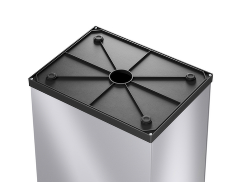 Hailo Poubelle Big-Box Swing L avec couvercle oscillant à fermeture automatique, 35 l, argent