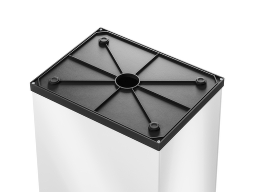 Hailo Poubelle Big-Box Swing L avec couvercle oscillant à fermeture automatique, 35 l, blanc
