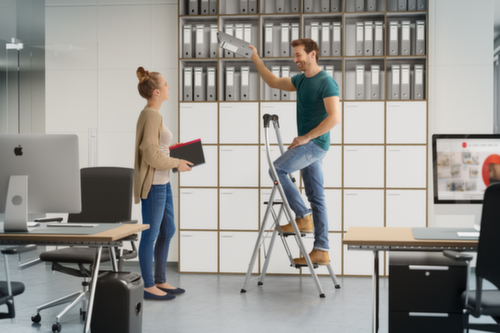 Hailo Marchepied pliant confort K100 Topline, hauteur d’estrade 740 mm