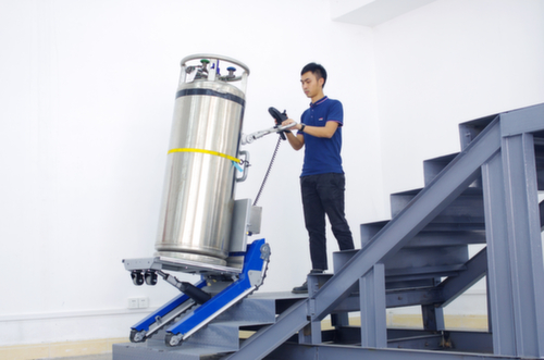 Diable monte-escaliers électrique pour fortes charges, force 420 kg, largeur de pelle 560 mm