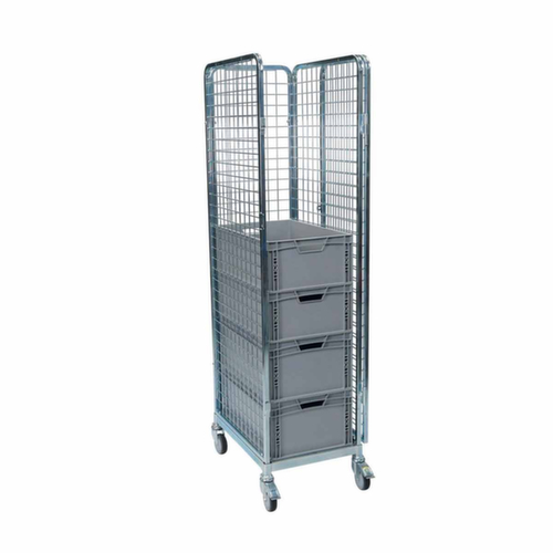 Conteneur à roulettes, force 500 kg, longueur x largeur 680 x 500 mm