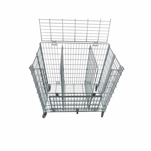 Chariot à billes pliantes avec volet de chargement latéral, force 150 kg