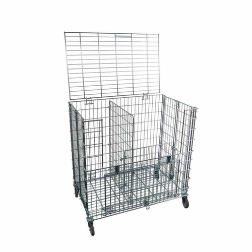 Chariot à billes pliantes avec volet de chargement latéral, force 150 kg