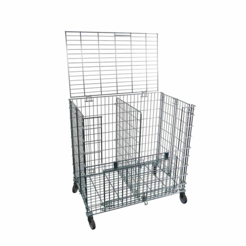 Chariot à billes pliantes avec volet de chargement latéral, force 150 kg