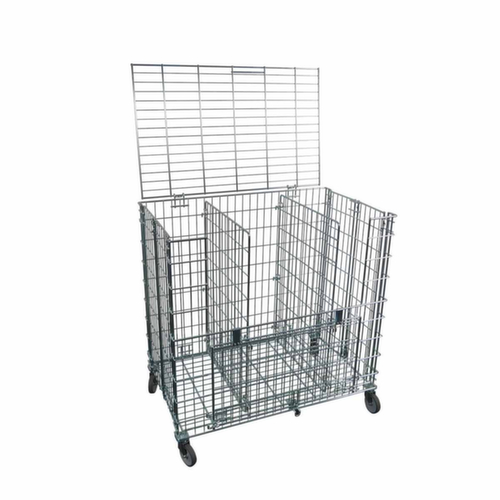 Chariot à billes pliantes avec volet de chargement latéral, force 150 kg