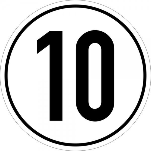limitation de vitesse SafetyMarking® 10 km/h conformément au règlement allemand relatif à l'admission des véhicules à la circulation