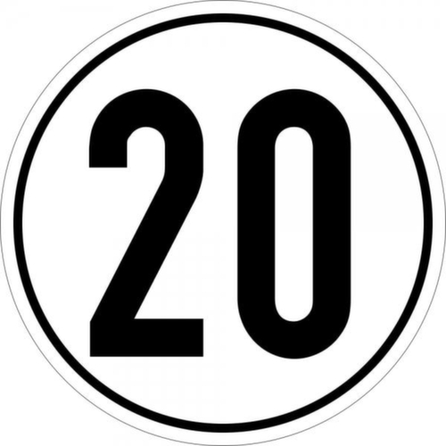 limitation de vitesse SafetyMarking® 20 km/h conformément au règlement allemand relatif à l'admission des véhicules à la circulation