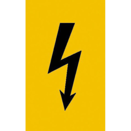 panneau d'avertissement PROTECT Symbole de tension (éclair noir)