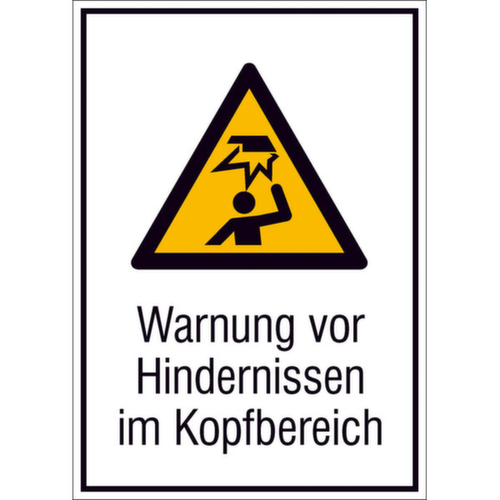 panneau d'avertissement combiné SafetyMarking® « Obstacles en hauteur »