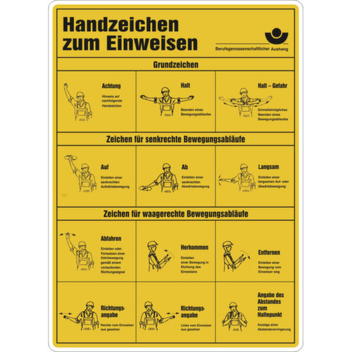affiche SafetyMarking® pour entreprise, « Signe de la main pour la signalisation »