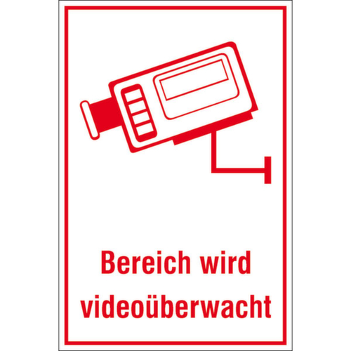 Étiquettes de signalisation SafetyMarking®, « Zone sous vidéo surveillance »