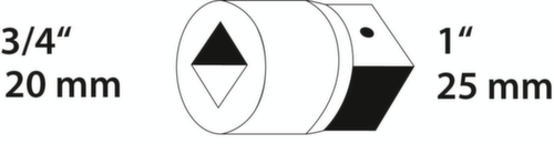 GEDORE 3221 Pièce d'agrandissement 3/4" à 1