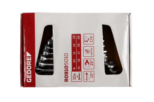 GEDORE R09105010 Jeu de clés mixtes 8-22 mm 10 pièces