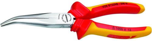 VDE 8132 AB-200 H Pince VDE à bec plat avec isolation par gaine 200 mm