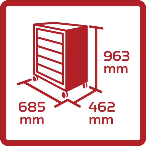 R21562005 Jeu d'outils dans chariot GEDWorker 119 pcs.