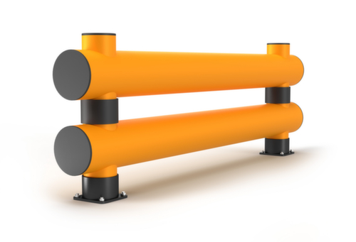 a.m.p.e.r.e. Barrière de protection anticollision Rack Mammut®, planche double, longueur 10000 mm