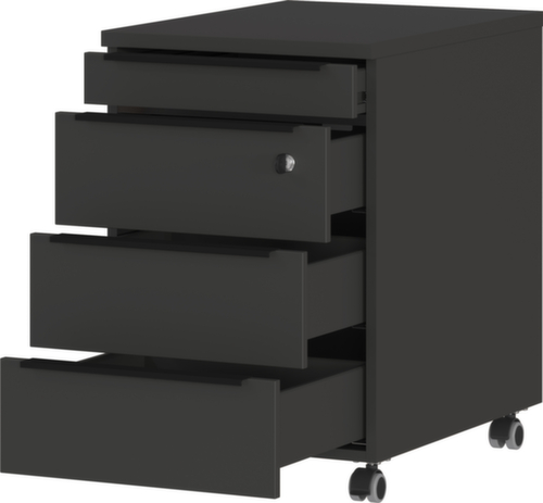 Caisson mobile GW-MAILAND 4376, 3 tiroir(s), graphite/graphite
