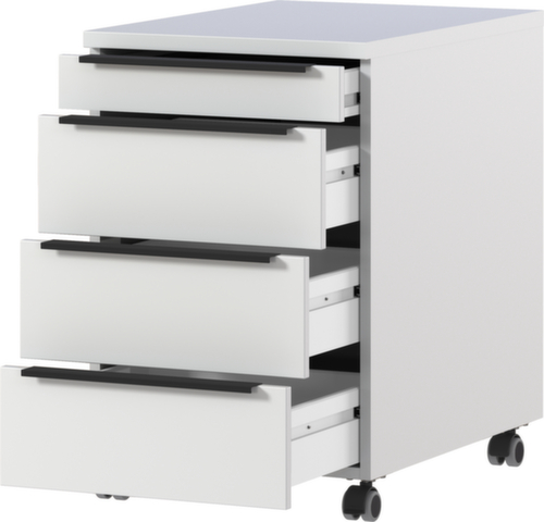 Caisson mobile GW-MAILAND 4377, 3 tiroir(s), gris clair/gris clair