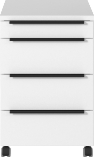 Caisson mobile GW-MAILAND 4377, 3 tiroir(s), blanc/blanc