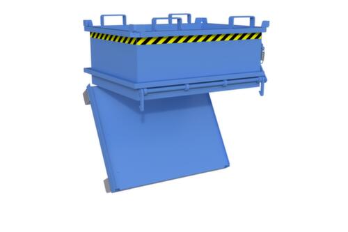 Bauer Mini-benne à fond ouvrant MSB 250 en RAL 5012 bleu clair