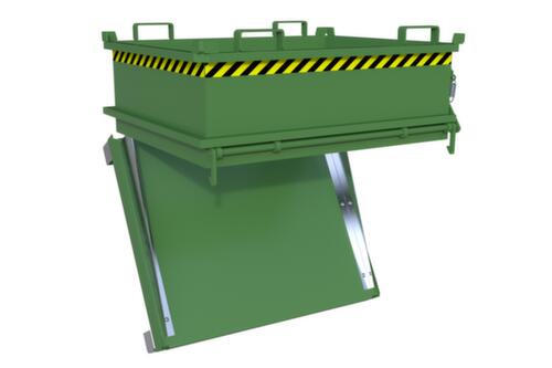 Bauer Mini-benne à fond ouvrant MSB 400 en RAL6011 vert réséda