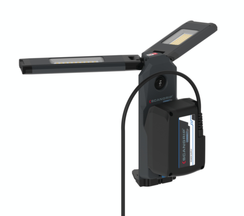 Scangrip Spot projecteur JUST CONNECT TOWER COMPACT avec 2 têtes de lampe et trépied