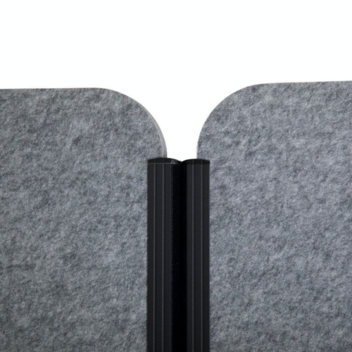 MAUL Tableau à cloison démontable MAULcocoon, hauteur x largeur 1820 x 1000 mm, paroi gris foncé