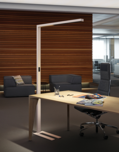 MAUL Lampadaire à DEL MAULsirius avec lumière biologiquement active, lumière blanc lumière du jour à blanc chaud, blanc