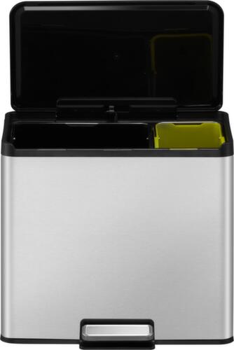 Poubelle à pédale EKO avec revêtement résistant aux traces de doigts, capacité 1 x 20 l/ 1 x 9 l