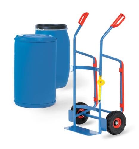 fetra Chariot à barils, force 250 kg, caoutchouc plein bandage