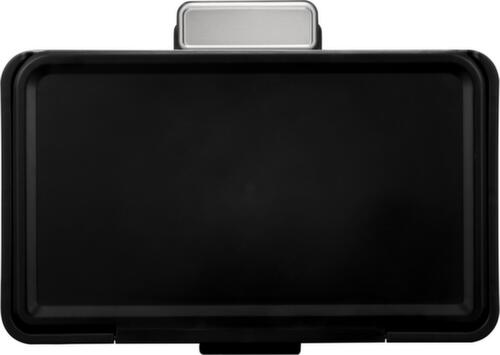 Poubelle à pédale EKO avec revêtement résistant aux traces de doigts, capacité 3 x 9 l