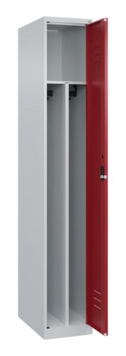 C+P Armoire vestiaire Classic Plus pour une séparation en noir et blanc, largeur de compartiment 300 mm