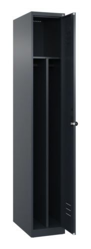 C+P Armoire vestiaire Classic Plus pour une séparation en noir et blanc, largeur de compartiment 300 mm