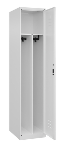 C+P Armoire vestiaire Classic Plus pour une séparation en noir et blanc, largeur de compartiment 400 mm