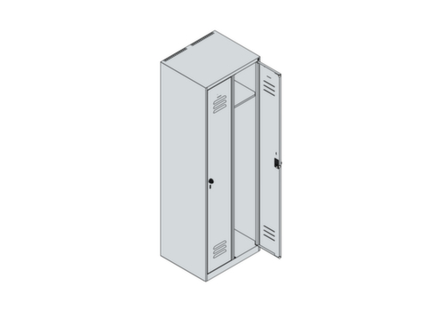 C+P Armoire vestiaire Classic Plus à 2 compartiments, largeur de compartiment 300 mm