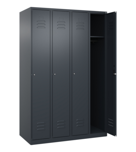 C+P Armoire vestiaire Classic Plus à 4 compartiments, largeur de compartiment 300 mm