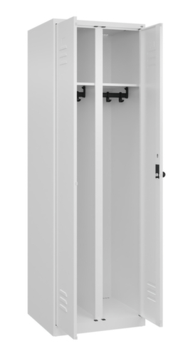C+P Armoire vestiaire Classic Plus pour une séparation en noir et blanc, largeur de compartiment 300 mm