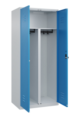 C+P Armoire vestiaire pour EPI Classic Plus pour une séparation en noir et blanc, largeur de compartiment 400 mm