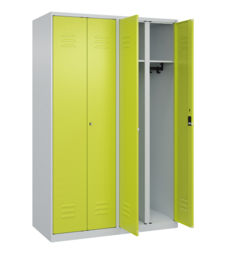 C+P Armoire vestiaire Classic Plus pour une séparation en noir et blanc, largeur de compartiment 300 mm