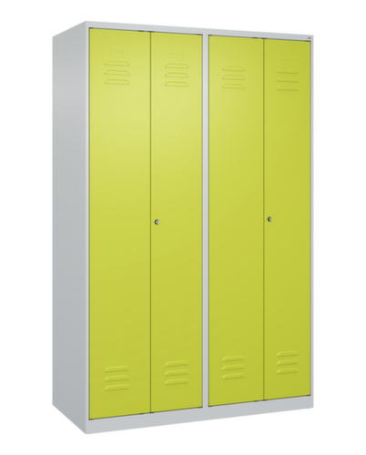 C+P Armoire vestiaire Classic Plus pour une séparation en noir et blanc, largeur de compartiment 300 mm