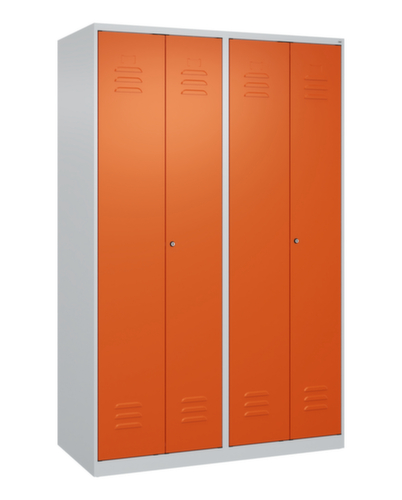 C+P Armoire vestiaire pour EPI Classic Plus pour une séparation en noir et blanc, largeur de compartiment 300 mm