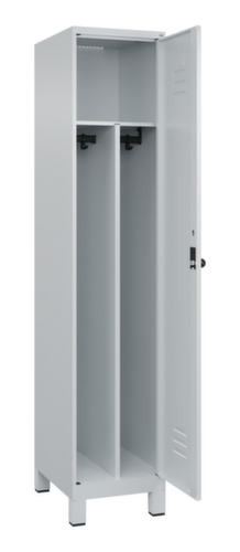 C+P Armoire vestiaire Classic Plus pour une séparation en noir et blanc, largeur de compartiment 400 mm