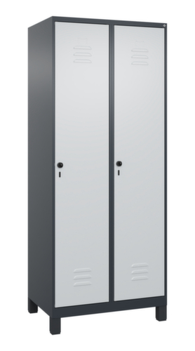 C+P Armoire vestiaire Classic Plus à 2 compartiments, largeur de compartiment 400 mm