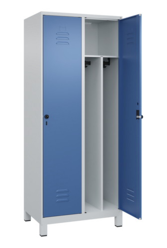 C+P Armoire vestiaire Classic Plus pour une séparation en noir et blanc, largeur de compartiment 400 mm